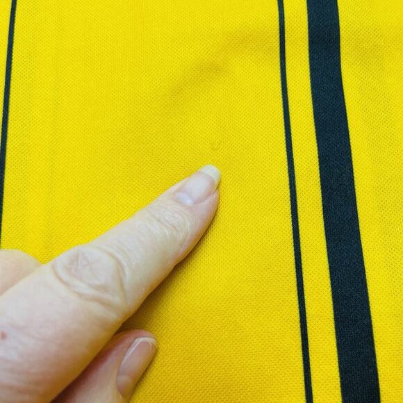 Official Sports Soccer Referee Jerseys (2) Size L Red Yellow Stripe 2004 Patch - Picture 13 of 13